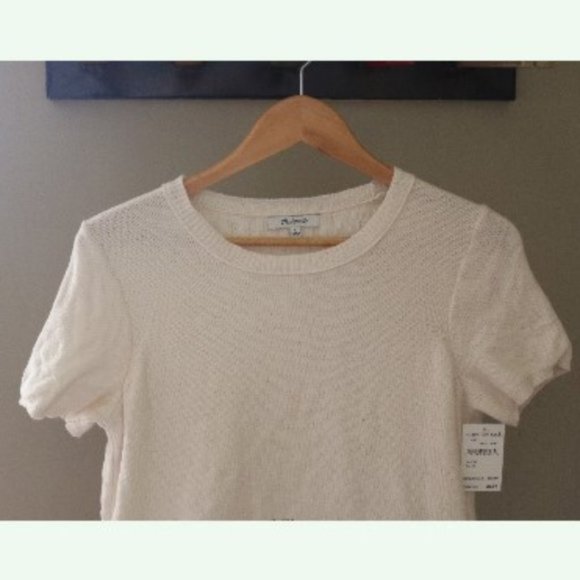 Madewell Fringed Jacquard Sweater Tee Top L2974 - Picture 2 of 9